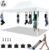 HOTEEL 10×15 Pop up Canopy Tent for Parties, Heavy Duty Easy Setup Tent Without Sidewalls, Outdoor Commercial Instant Gazebo for Wedding Event, with Roller Bag & Sand Bags, White(Hexagonal Frame)