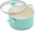 GreenLife 6QT Ceramic Nonstick Stockpot with Glass Straining Lid, PFAS & PFOA-Free, Dishwasher Safe, Stay-Cool Handles, Oven Safe to 350°F, Wobble-Free Base, Even Heating, Turquoise