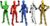 5PCS Assembly Completed T13 Action Figure 3D Printed Multi-Jointed Movable,Lucky 13 Action Figures,Multi-Articular Action Figures,Desktop Decorations,Creative Gifts (5 Colors)