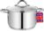 Bakken-Swiss Deluxe 5-Quart Stainless Steel Stockpot w/Tempered Glass See-Through Lid – Simmering Delicious Soups Stews & Induction Cooking – Exceptional Heat Distribution – Heavy-Duty & Food-Grade