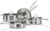 Stainless Steel Cookware Set,Tir-Ply Pots and Pans Set,10 Pcs Stainless Steel Induction Kitchen Cookware Sets,PFOA Free, Frying Pans,Saucepans,Saute Pan & Stock Pot,Compatible with All Cooktops