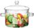 Glass Pots for Cooking on Stove, 1.5L/50oz Glass Cooking Pot with Lid, Heat-Resistant Simmer Pot for Stove Potpourri, Saucepan Pot FIts for Cooking, Soup, Milk, Tea.