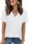 WIHOLL Womens Summer Tops Short Sleeve Basic Casual V Neck T Shirts Trendy Fashion 2025