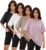 3/4 Pack Oversized Tshirts for Women, Loose Fit Crew Neck Summer Baggy Tops Workout Tees Plus Size T Shirts