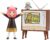 Total Anime Anya Forger – 6.5-Inch Scale Figure with Swappable Faceplates, Alternate Hands, Teddy Bear, and TV Set