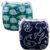 ALVABABY Swim Diapers 2pcs Baby & Toddler Snap One Size Reusable Adjustable Baby Boys’ Swim Diapers for Swimming Lessons SW18-21
