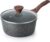 SENSARTE Nonstick Saucepan with Lid, 1.5 Quarts Small Pot with Swiss Granite Coating, Stay-cool Handle, Multipurpose Handy Sauce Pot Small Kitchen Cooking Pot, Induction Comptable, PFOA Free