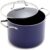 Blue Diamond 8QT Nonstick Stockpot with Glass Lid, Diamond Infused PFAS-Free Ceramic, Dishwasher & Oven Safe to 600F, Metal Utensil Safe, Even Heating, Stay-Cool Handle, Deep Pasta & Canning Pot, Blue