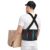 Work Back Brace for Men & Women, Adjustable Lower Back Support Belt with Suspenders for Back Pain Relief, Moving Construction Warehouse Heavy Lifting Safety & Protection (Black, Large)