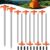 10PCS Tent Stakes Heavy Duty Camping Tent Stakes 7Inch Non-Rust Metal Tent Pegs with 10pcs Rubber Protective Sleeve (Orange)