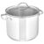 Amazon Basics Stainless Steel Stock Pot with Lid, 8 Quart, Even Heating, Easy to Clean, Silver