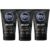 NIVEA MEN DEEP Cleansing Beard and Face Wash, Enriched with Natural Charcoal, 3 Pack of 3.3 Fl Oz Tubes