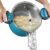 Gotham Steel 5 Quart Stock Pot Ceramic Multipurpose Pasta Pot with Strainer Lid & Twist and Lock Handles, Tempered Glass Lid, Dishwasher Safe, Aqua Blue