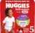 Huggies Size 5 Baby Diapers, Little Movers HuggFit 360° Baby Diapers with 360° Waistband, Size 5 (27+ lbs), 128 Count (2 Packs of 64), Packaging May Vary