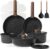 CAROTE 17pcs Pots and Pans Non Stick, Cookware Sets Detachable Handle, Induction Kitchen Pots and Pans,NonStick Cooking Set, Oven/Dishwasher/Fridge Safe, Space Saving