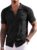 COOFANDY Men’s Knit Shirts Short Sleeve Button Down Polo Shirt Fashion Casual Summer Beach Shirts